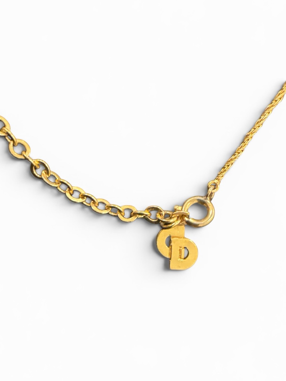 Christian Dior Vintage CD Logo Charm Pendant Necklace - Picture 4 of 5